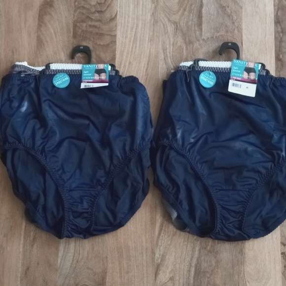 Vanity Fair Other - Six High-Waisted Briefs in Navy, White, and Gray